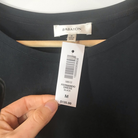 NEW Babaton Aritzia Fernando Dress - Medium in Black - Picture 5 of 6